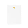 Mini Notepad - Gold Heart