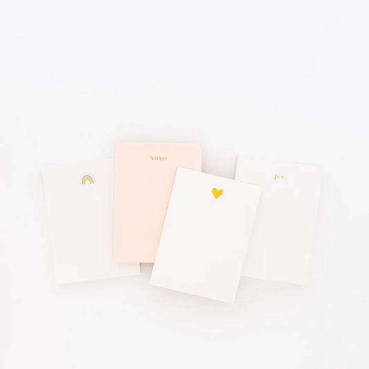 Mini Notepad - Gold Heart